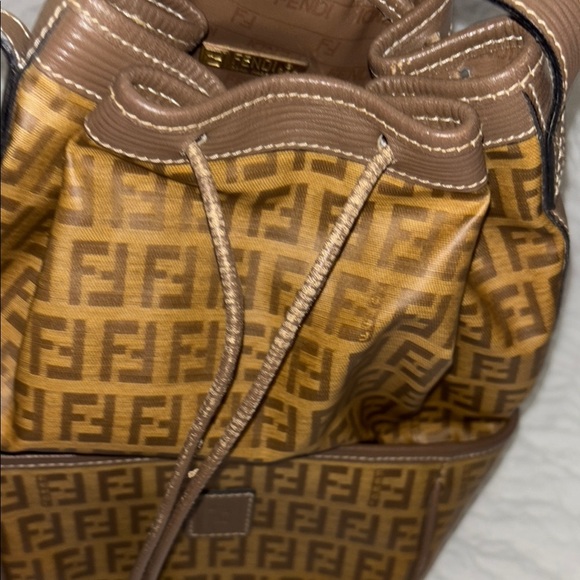 Fendi Brown Monogram Bucket Bag - Picture 4 of 4